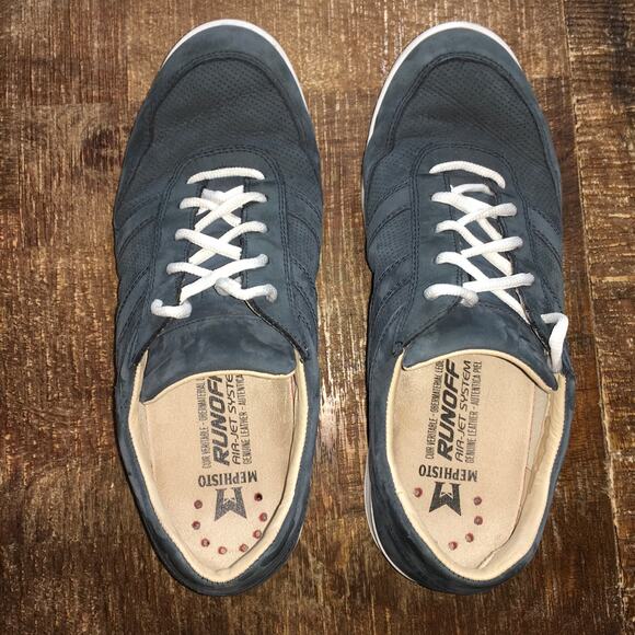 Mephisto Rebeca Perf Sneaker Womens 10 Denim Blue Nubuck Leather Comfort Gorp - Picture 6 of 9